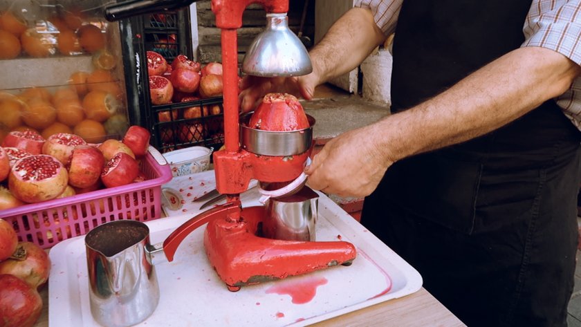 comida típica de Turquía ZUMO DE GRANADA O NARANJA, Estambul