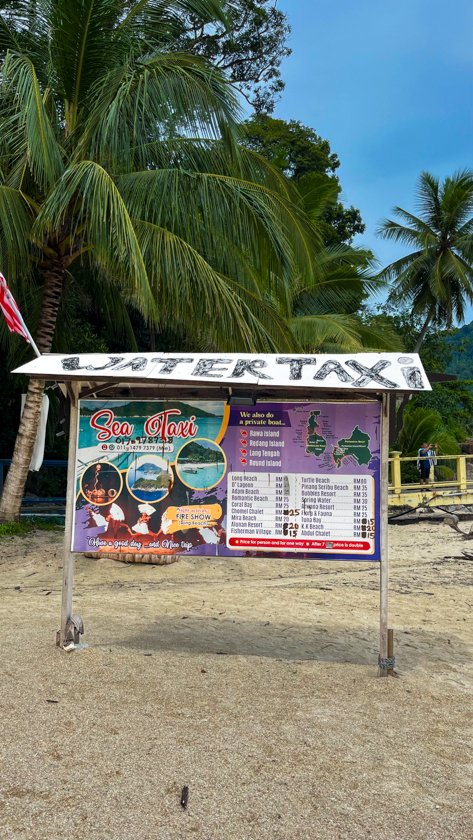 Barco taxi Islas Perhentian