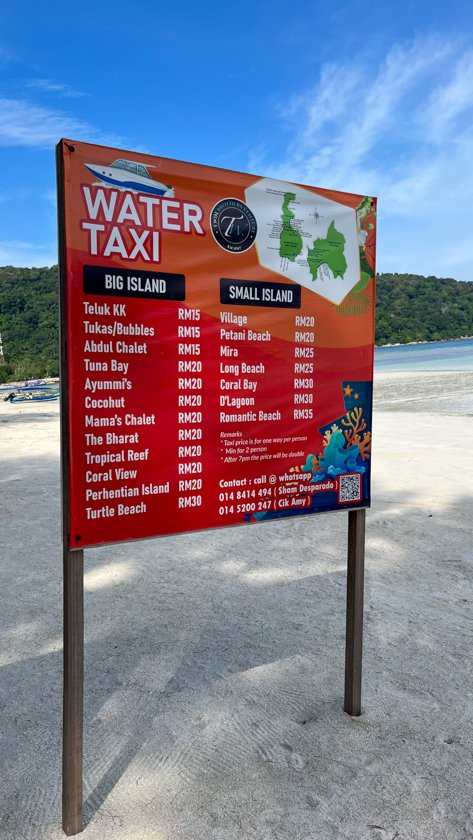 Barco taxi Islas Perhentian