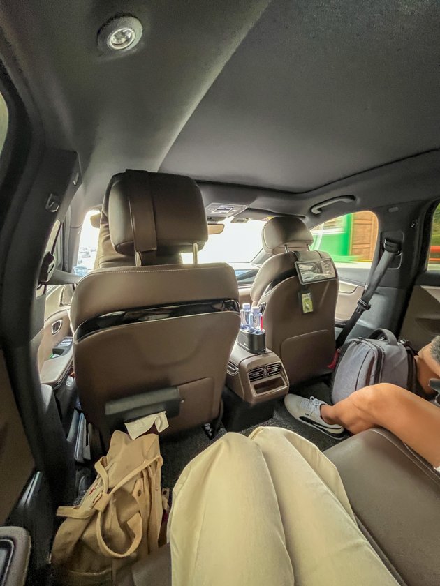 Interior taxi Grab en Shanghai