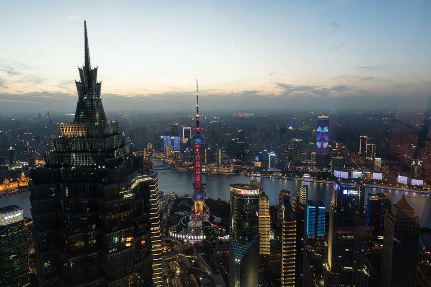 Mirador del hotel park Hyatt Shanghai